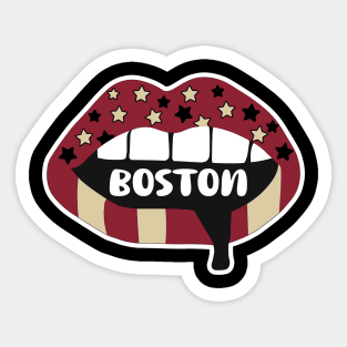 Boston Lips Sticker